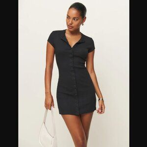 NWT Reformation Raelynn Knit Dress Black - Size S